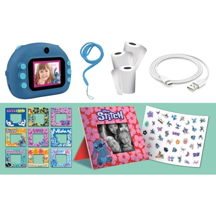 Lisciani Stitch Print Cam, Kinderkamera mit Dual-Kamera und lustigen Effekten, pastelrosa – Bild 4