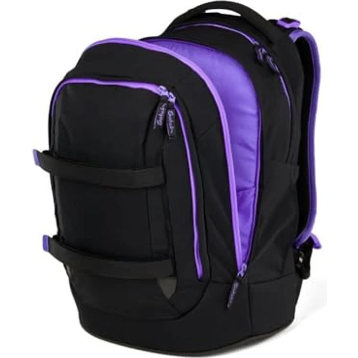 Satch pack Schulrucksack Set 2tlg. inkl. Schlamperbox, innovative 3D Soft-Mesh Rückensystem, Purple Phantom – Bild 5