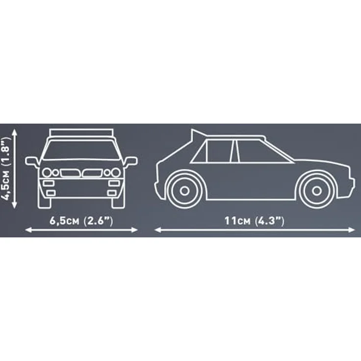 Cobi 24509, 1988 Lancia Delta HF Integrale, Klemmbaustein-Set zur Modellierung des ikonischen Rallyewagens – Bild 3