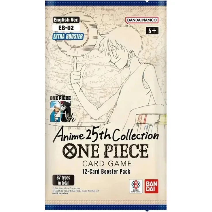 Bandai One Piece Card Game EB02 Anime 25th Collection Booster, Sammelkarten, Englisch, sortiert