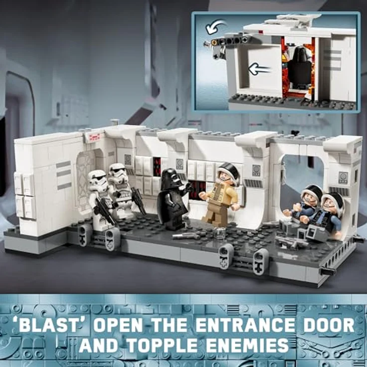LEGO Star Wars Tantive IV, Klemmbausteine Set mit 7 Minifiguren - Darth Vader, Stormtroopers und mehr, Eintrittstür mit Funktion, 25-jähriges Clone Trooper Fives Jubiläum - Farbe: Mehrfarbig – Bild 3