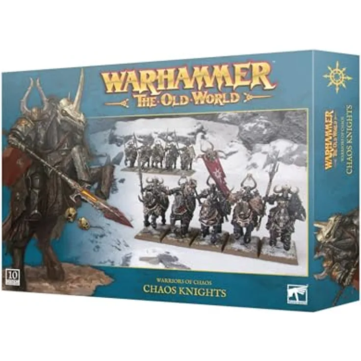 Games Workshop Warhammer The Old World Warriors of Chaos Chaos Knights, mehrteiliges Kunststoffset für 10 berittene Chaos-Ritter mit vielfältigen Waffenauswahl und Anpassungsoptionen