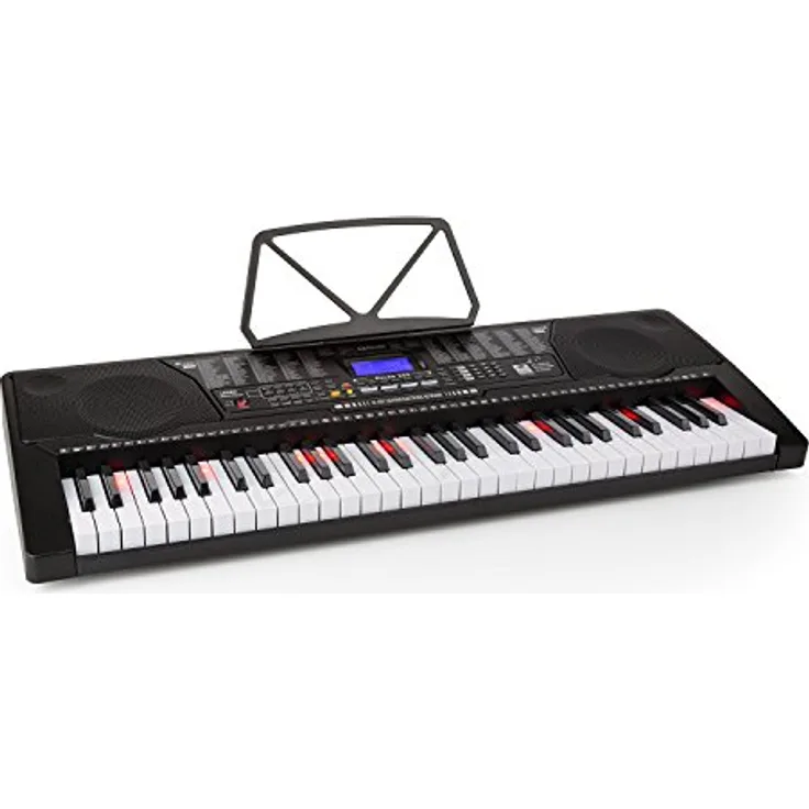 Schubert Etude Keyboard - Klavier, E-piano, Lern-Keyboard, Aufnahme-Funktion, Playback-Funktion, Lernmodi, AUX, Stereo-Lautsprecher, Netz- oder Batteriebetrieb, 255 Rhythmen, schwarz