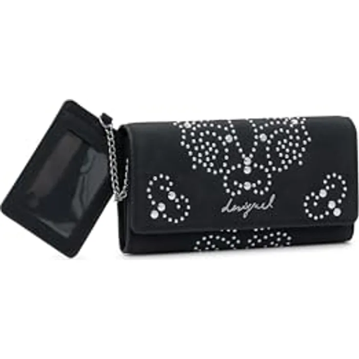 Desigual Poker Face Mariona Geldbörse, 19 cm, schwarz, 100% Polyurethan, für Kinder