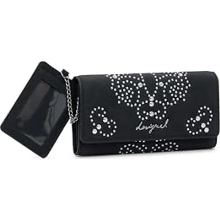 Desigual Poker Face Mariona Geldbörse, 19 cm, schwarz, 100% Polyurethan, für Kinder – Bild 1