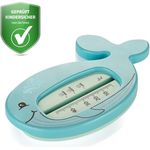 Reer Badethermometer MyHappyBath Wal, Temperaturmessgerät mit Hygienefunktion, blau