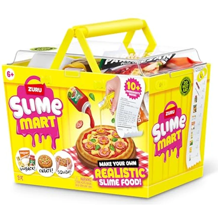 Slime Mart Kleiner Korb (Pizza) von ZURU, Soft-Schleim-Herstellungsset für kreative Küchenkreationen, für Kinder und Kidults von 6–10 Jahren – Bild 3