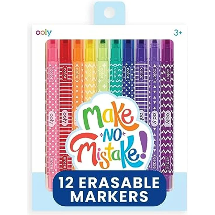 suebidou Make No Mistake Markers, löschbare Filzstifte im 12er Set mit doppelseitiger Radierfunktion, kompakte Größe – Bild 1