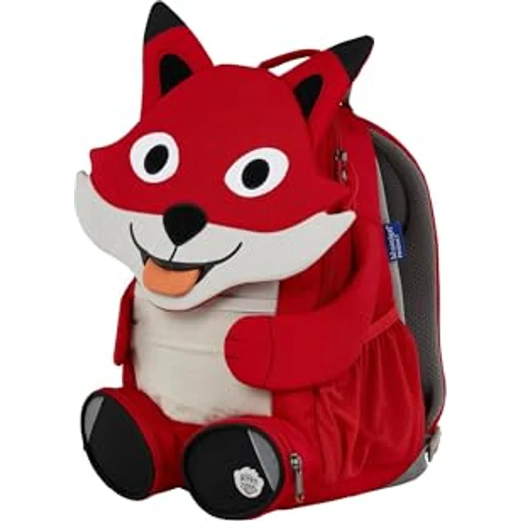 Affenzahn Grosser Freund Kindergartenrucksack 31 cm, rot, mit Trinkflaschenfach und Grünen Knopf – Bild 2