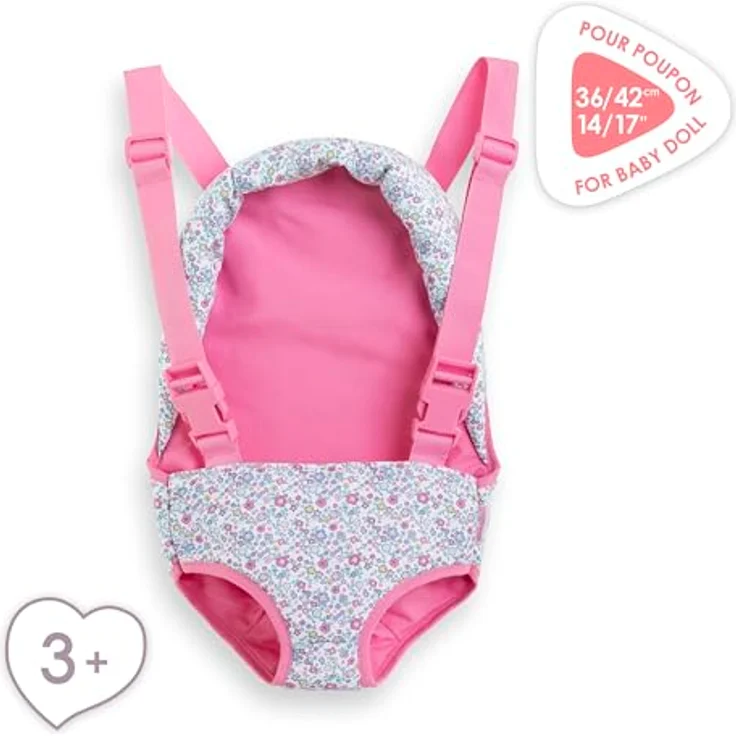 Corolle Mon Grand Poupon Tragesitz für 36-42cm Puppen, florales Design, ab 3 Jahren – Bild 2