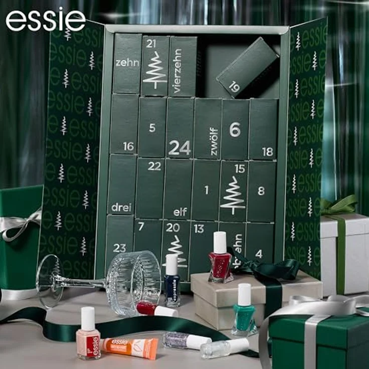 essie Adventskalender Essie Nagellack Adventskalender 2025, 24-tlg. mit Gel, Klassik und Expressie Farben, inkl. Pflegeprodukten und Gewinnspiel – Bild 5