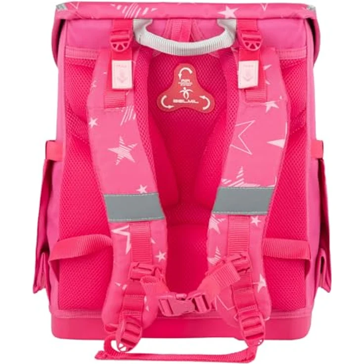 Belmil Compact Schulranzen Set, ergonomisch mit Brustgurt, Magnetverschluss und reflektierenden Elementen, 5-tlg. – Bild 8