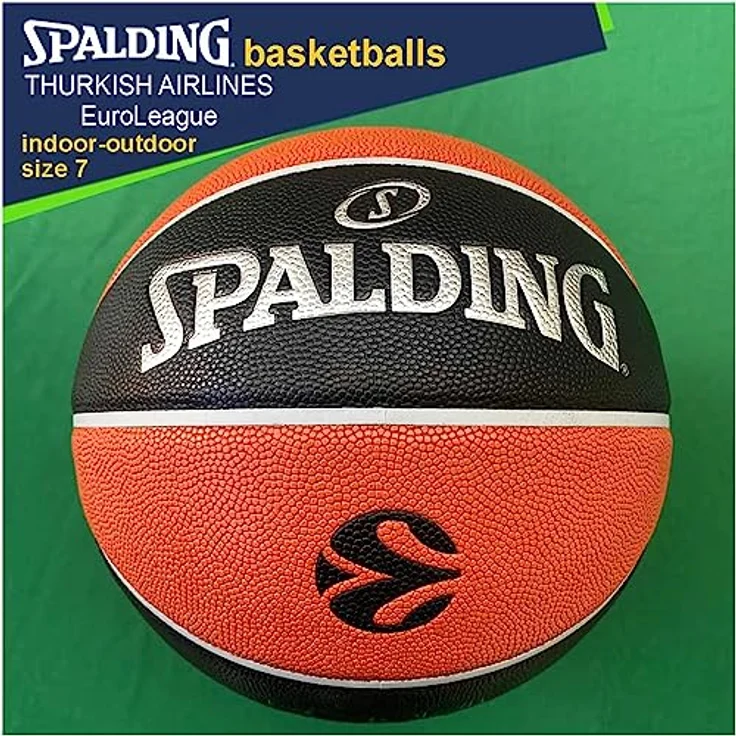 United Sports Unisex – Erwachsene Spalding Euroleague Varsity TF-150 Sz7 Ball, Black/Orange, 7 – Bild 5