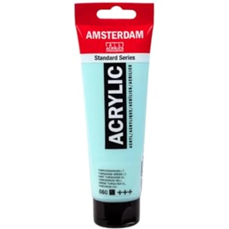 Amsterdam Standard Series Acrylic Paint Turquoise Green Light 660, 120 ml, deckend, lichtechte Pigmente, mittlere Viskosität, satiniertes Finish – Bild 2