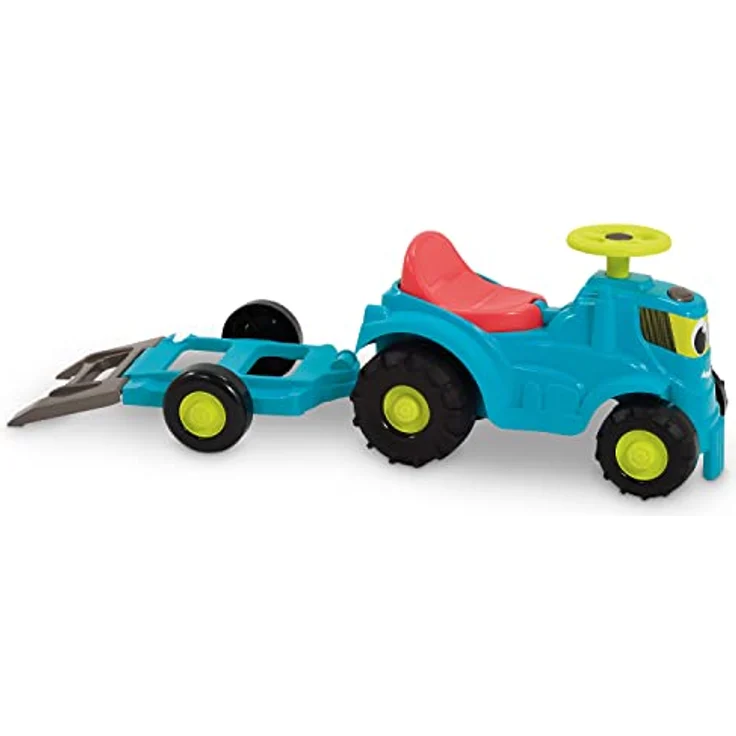 Ecoiffier – Rutschauto mit Rasenmäher – 2in1 Kindertraktor mit Anhänger und Rasenmäher, Gartenspielzeug für Kinder ab 12 Monaten – Bild 4