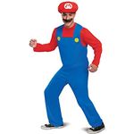 Disguise Super Mario MARIO Erwachsenen-Kostüm, mit Hut und Bart Zubehör, leichtes Material, Größe M 38-40