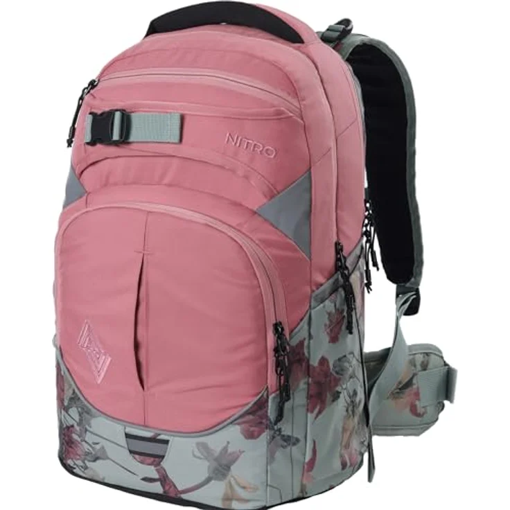 Nitro Superhero Schulrucksack, Rucksack mit abnehmbaren Hüftgurt, robustem Bodenplatte und Thermotasche für Snacks, 2 Hauptfächer, ergonomisches Design, 360° Reflektoren – Bild 1