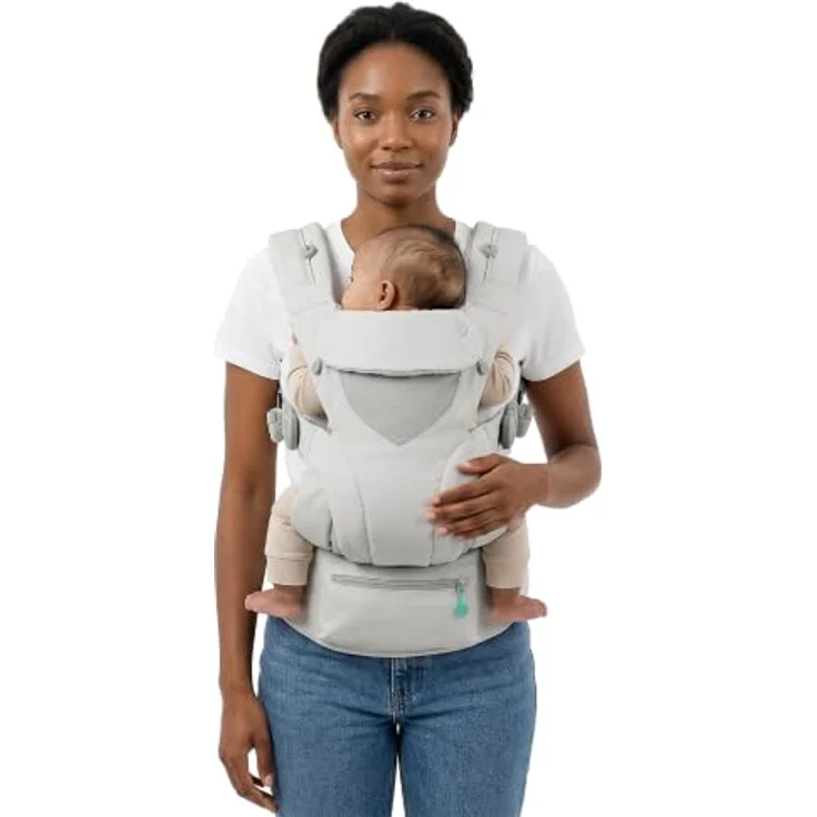 Koala Cuddle Carry, Babytrage für Neugeborene bis 20,4 kg, verstellbare Kopfstütze, 3 Tragepositionen, farblos – Bild 1