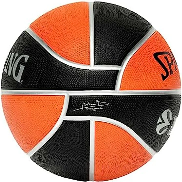 United Sports Unisex – Erwachsene Spalding Euroleague Varsity TF-150 Sz7 Ball, Black/Orange, 7 – Bild 3