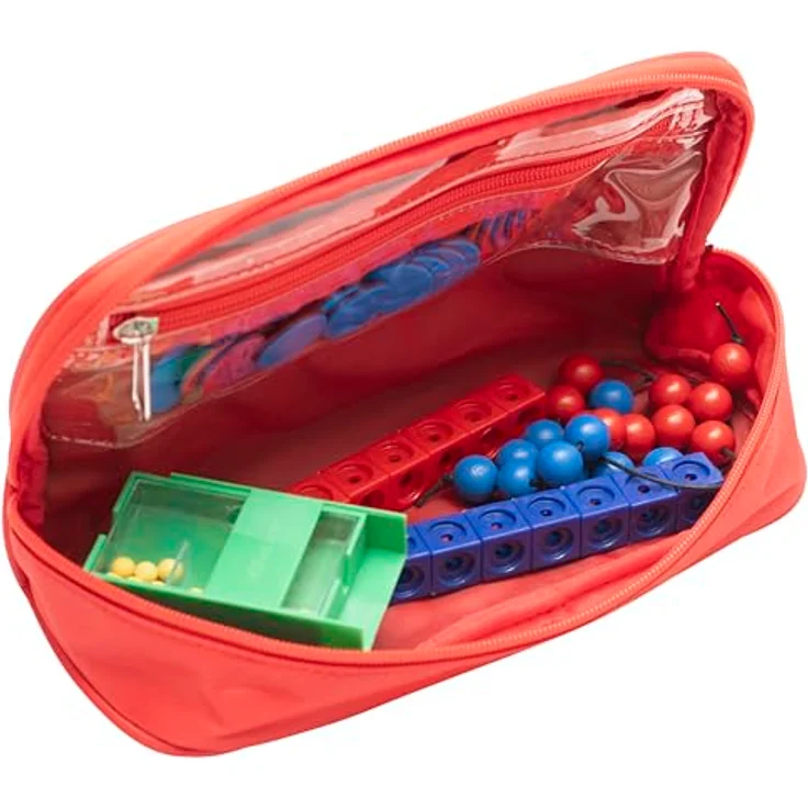 Betzold Mathematik-Set Grundschule Schüler-Mäppchen Kinder Rechenhilfe, ideal für Schulneulinge, inkl. Rechenkette und Steckwürfel – Bild 2