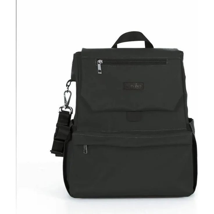 Tineo Wickeltasche Schwarz, handliches Design aus Polyester für stilvolle Eltern