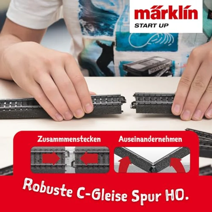 Märklin Startpackung Weihnachten, Modelleisenbahn Spur H0 mit Digital-Decoder mfx, kabellosem Infrarot-Steuergerät und C-Gleis-Anlage in Schneeoptik – Bild 5