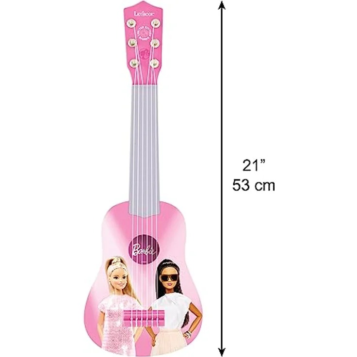 Lexibook Barbie, Meine erste Gitarre für Kinder, 6 Nylonsaiten, 53 cm, Anleitung inklusive, Rosa, K200BB – Bild 3