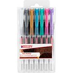 edding 2185 Gelroller - weiß, gold, silber, blau, grün, pink, violett - 7er Set - 0,7 mm - Gelstifte zum Schreiben, Malen, Mandala, Bulletjournal - Gelschreiber, Gelmalstifte