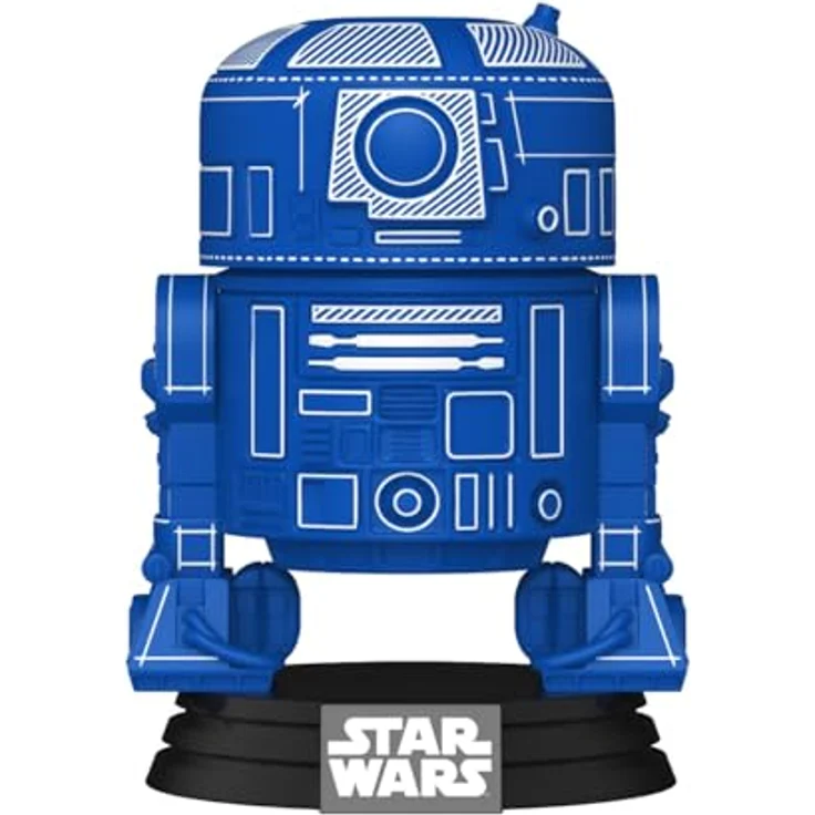 Funko Pop! Star Wars: R2-D2 (Blueprint), Vinyl-Sammelfigur, 9,5 cm, hochwertiges Vinyl, ideales Geschenk für Sammler und Fans – Bild 2