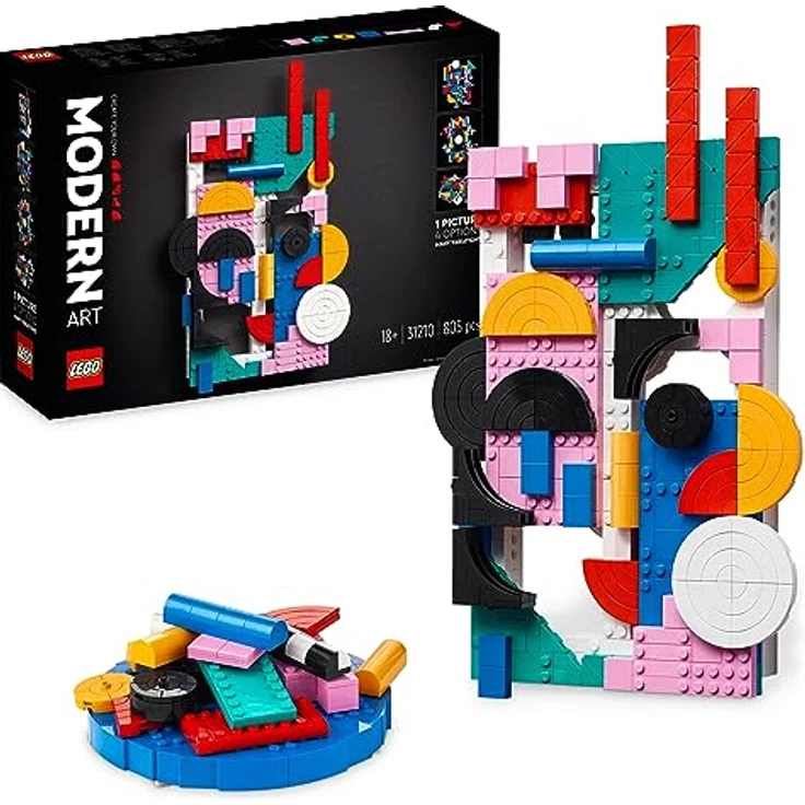LEGO 31210 Art Moderne Kunst Set, buntes abstraktes Wandbild, Home-Deko für Wohnzimmer oder Schlafzimmer, Basteln für Erwachsene und Jugendliche, Geschenk für Frauen und Männer – Bild 1