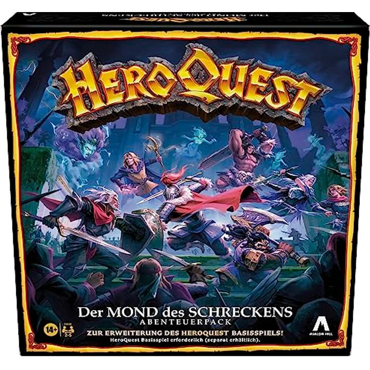 Avalon Hill HeroQuest Der Mond des Schreckens Abenteuerpack, Rollenspiel mit 29 Miniaturen, für HeroQuest Basisspiel, farbenfrohe Elfenwelt – Bild 1