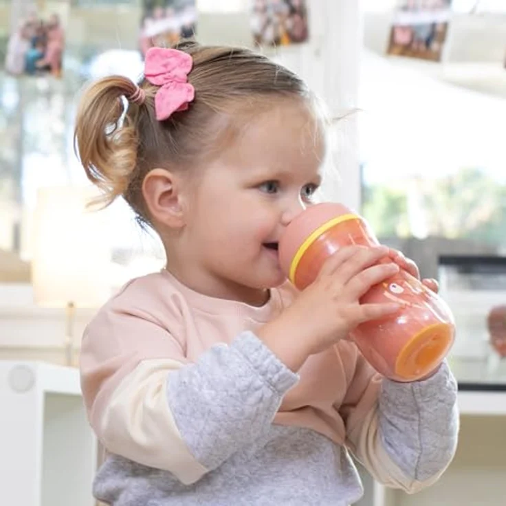 Chicco Active Tropffreier Trinklernbecher, 266 ml, isolierte Thermoskanne mit ergonomischer Tülle und Easy Sips Ventil, BPA-frei, Rosa – Bild 2