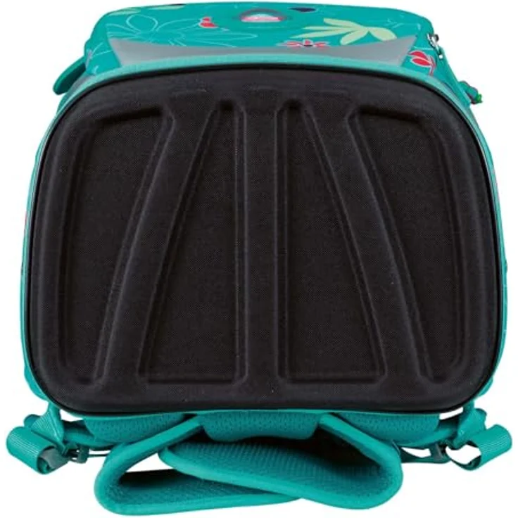 DerDieDas Schulranzen ErgoFlex Tiny Set 6-teilig, ergonomisches Design, 21 Liter Volumen, türkis Butterfly Garden – Bild 4