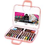 Faber-Castell uni-ball 186817 - POSCA Marker Malkoffer Klassik mit 20 Acrylstiften, für viele Oberflächen geeignet, verschiedene Spitzen und Farben