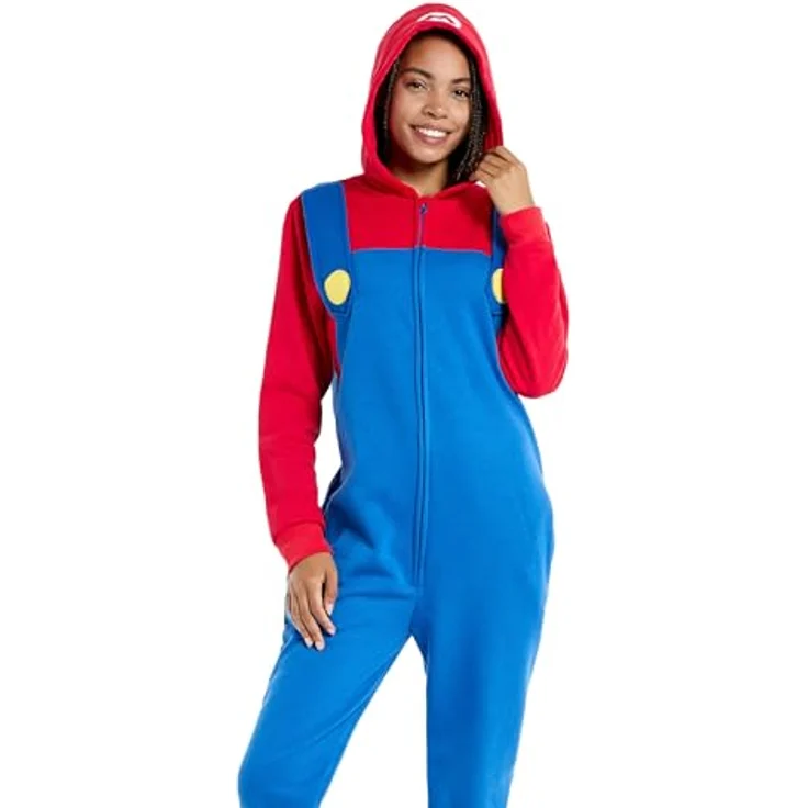 OppoSuits Mario, Offiziell lizenzierter Onesie für Erwachsene mit lebendigen Farben und nostalgischem Design – Bild 7