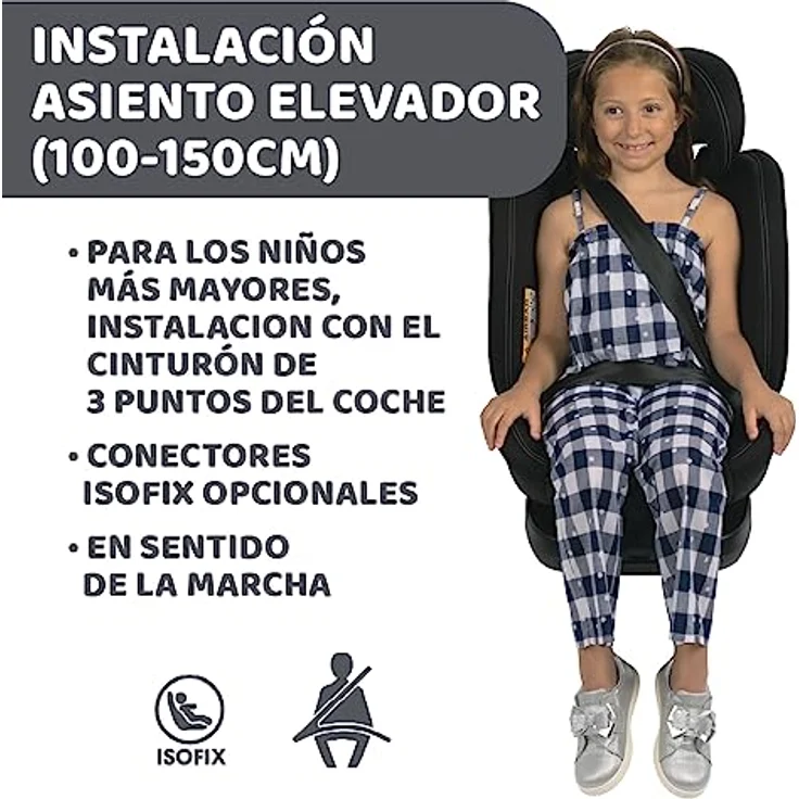 Chicco Autokindersitz UNICO EVO I-SIZE, Autositz 0-36 kg, 0-12 Jahre, Isofix, Rotationssystem, grau – Bild 10