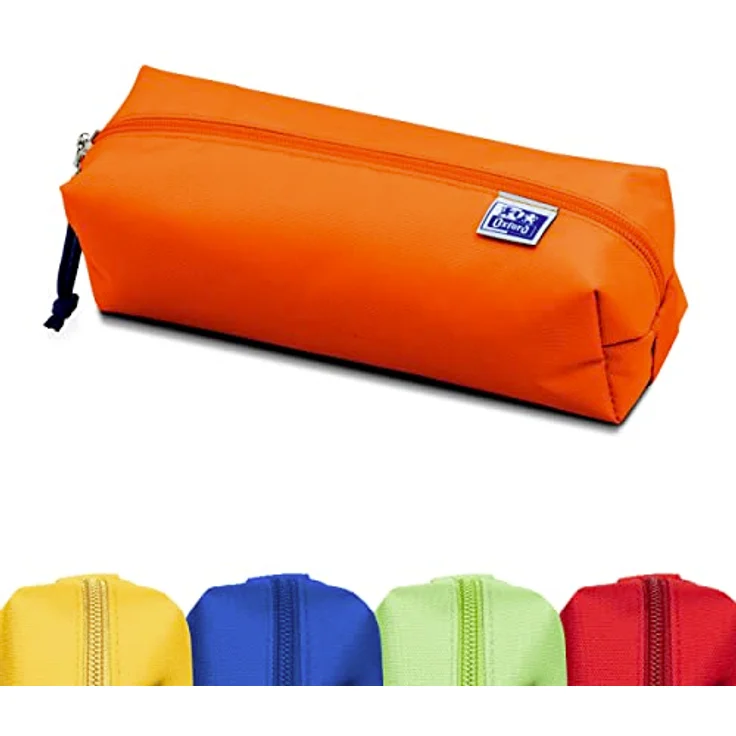 Oxford Federmäppchen für Mädchen und Jungen, rechteckig, groß, langlebig, orange – Bild 1