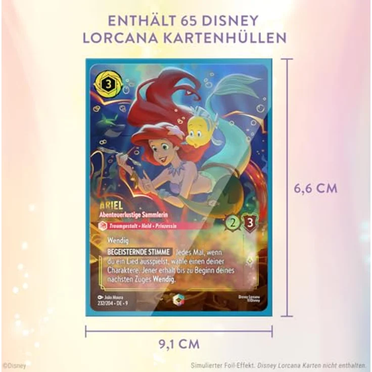 Ravensburger Disney Lorcana Trading Card Game: Mythen - Kartenhüllen Mulan, Schutz für Standard-Sammelkarten, mattes Finish – Bild 2