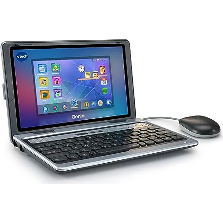 Vtech® Kindercomputer School & Go, Genio Lernlaptop XL silber mit 40 Lernspielen und 8 GB Speicherplatz – Bild 2