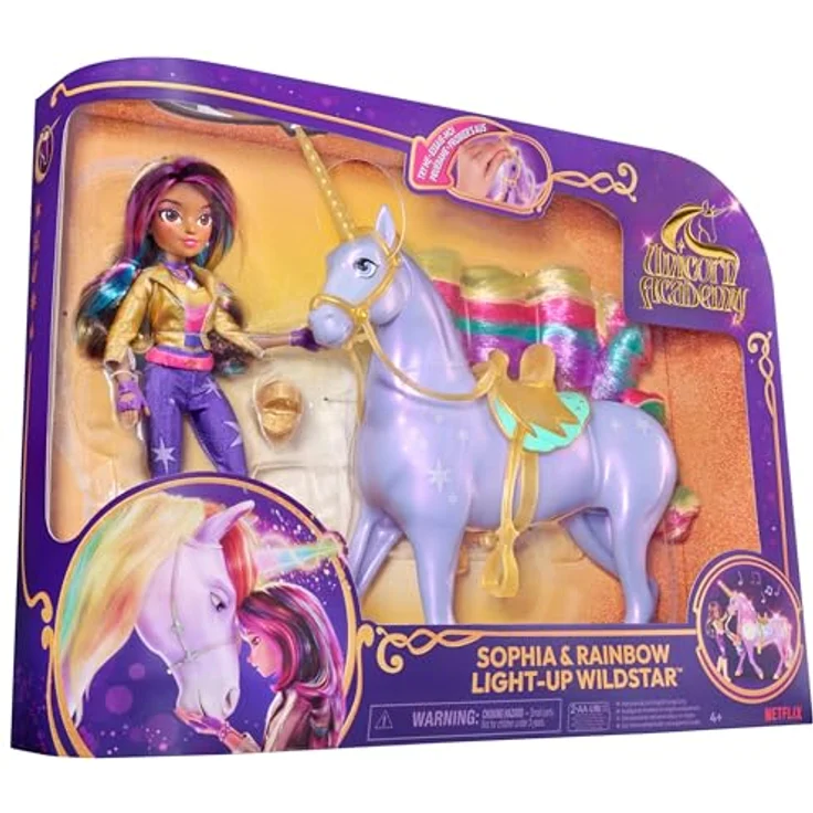 Spin Master Anziehpuppe Unicorn Academy - Interactive Rainbow Light-Up Wildstar & Sophia (Set), mit Licht- & Soundeffekt, Netflix-Serie-Unicorn Academy – Bild 10