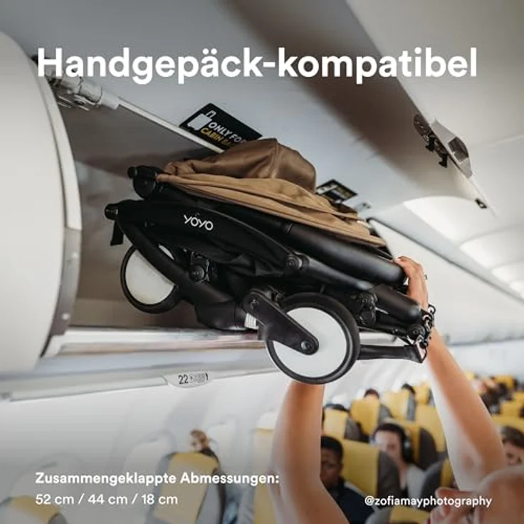 Stokke YOYO 6+ Farbpaket, Taupe - Nur Textilien: Sitzpolster, ausziehbares Verdeck & Reißverschlusstasche hinten - Erfordert YOYO-Rahmen (separat erhältlich) – Bild 4