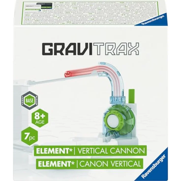 Ravensburger 27465 GraviTrax Element Vertical Cannon - Kugelbahnerweiterung mit vertikaler Kanone, inkl. 3 silberne und 1 rote Kugel, ab 8 Jahren – Bild 1