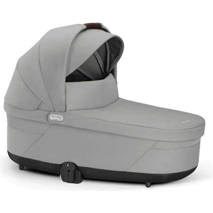 Cybex Gold PU1 Cot S Lux Kinderwagen, Steingrau, mit gemütlichem Innenraum und weicher Matratze – Bild 3