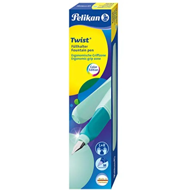 Pelikan Füllhalter Twist P457 M-Feder neo mint, Füller für Rechts- und Linkshänder – Bild 5