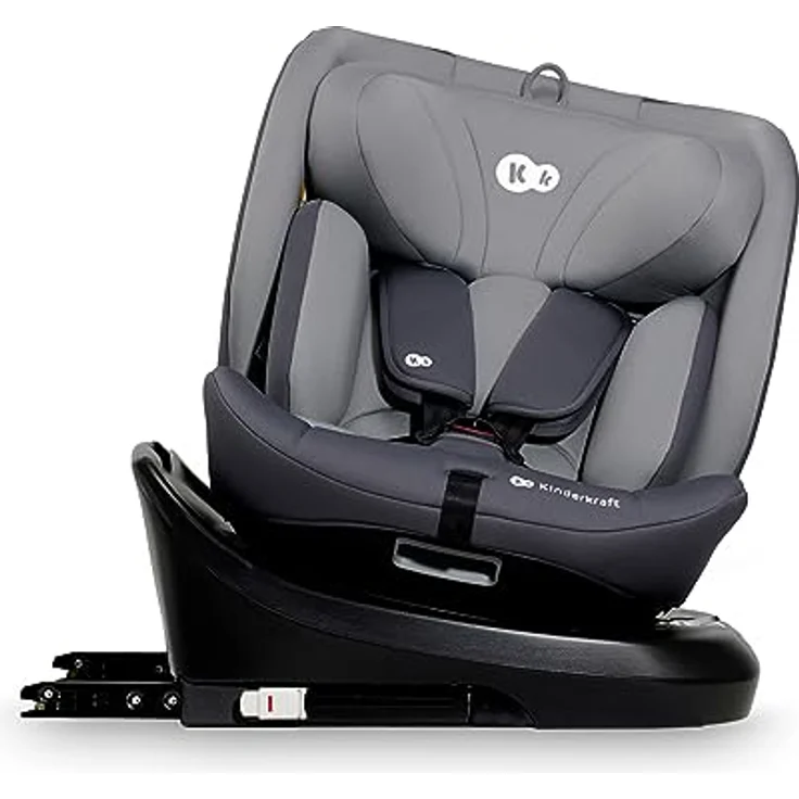 Kinderkraft i-GROW i-Size Reboarder-Kindersitz, drehbar ab Geburt bis 12 Jahre (40-150 cm), mit Sitzverkleinerer, Isofix-Basis & Top Tether - Grey – Bild 10