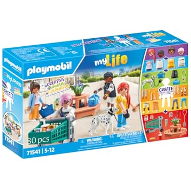 PLAYMOBIL MyLife 71541 MyFigures Shopping, große Einkaufstour durch die Läden, inklusive Einkaufswagen und Einkaufstüte, detailreiches Spielzeug für Kinder ab 5 Jahren – Bild 2