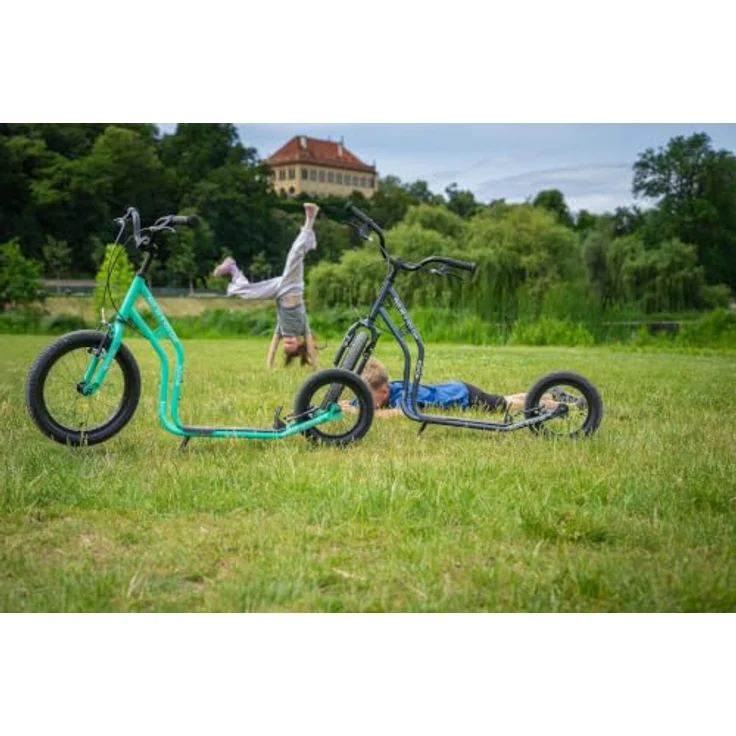 Yedoo Wzoom Y40 Kinder Tretroller, höhenverstellbar, 16/12 Zoll Luftreifen, für Kinder ab 6 Jahren, türkis – Bild 8