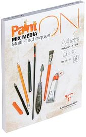 Clairfontaine Zeichenblock Multitechnik PaintOn, DIN A4, 40 Blatt, 250 g/m²