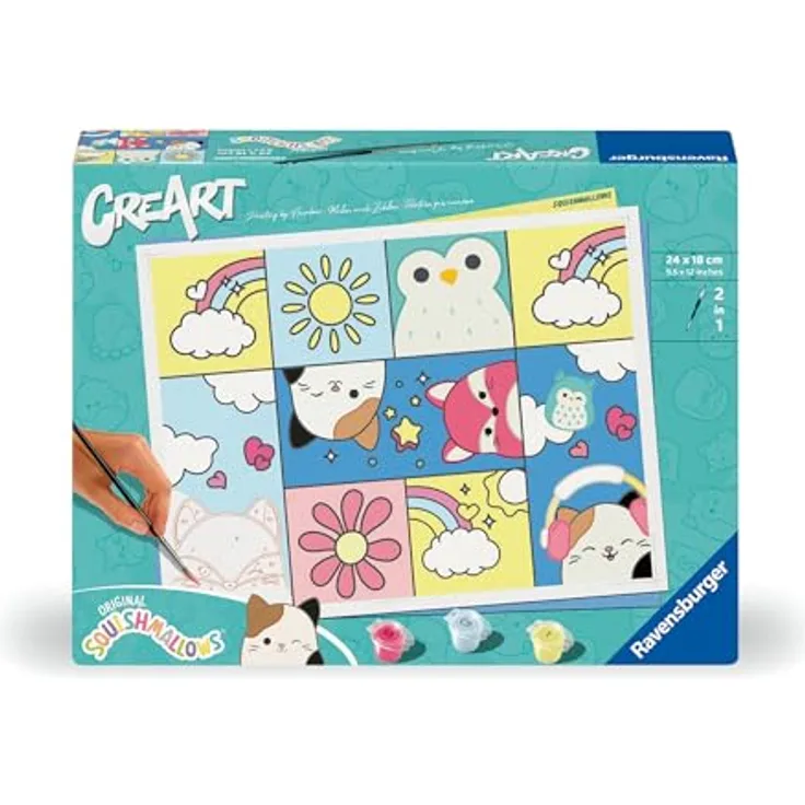 Ravensburger CreArt - Malen nach Zahlen 23727 - Squishmallows - ab 12 Jahren