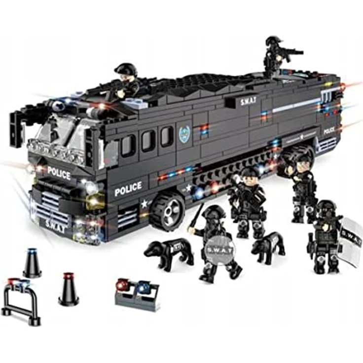 COIL Klemmblöcke Bauklötze, Polizei Kinderspielzeug, Konstruktionsspielzeugsets, Kunststoffklötze, kompatibel mit allen wichtigen Marken – Bild 4